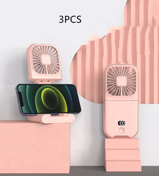 Compact Dual-Mode Cooling Fan, USB Charged