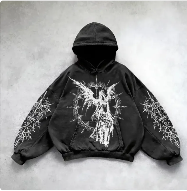 City Pulse Y2K Hooded Sweatshirt