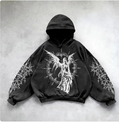 City Pulse Y2K Hooded Sweatshirt