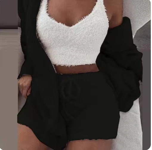 Lux Plush 3-Piece Loungewear Set