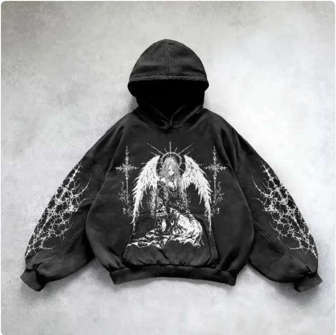 City Pulse Y2K Hooded Sweatshirt