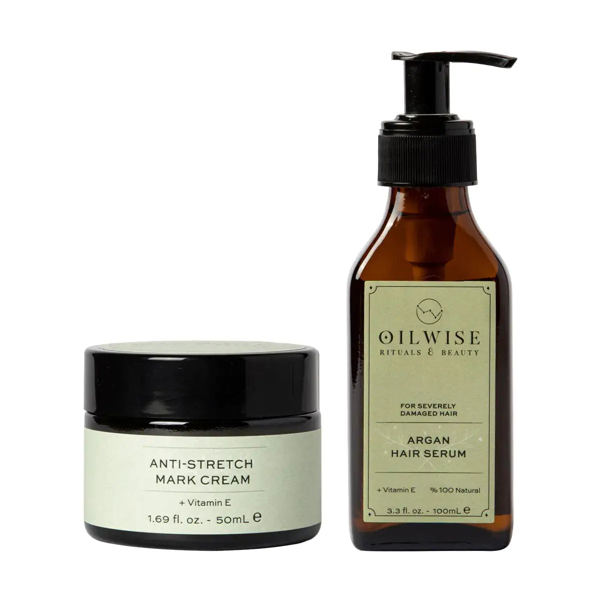 Oilwise Stretch Mark &amp; Argan Hair Repair Kit