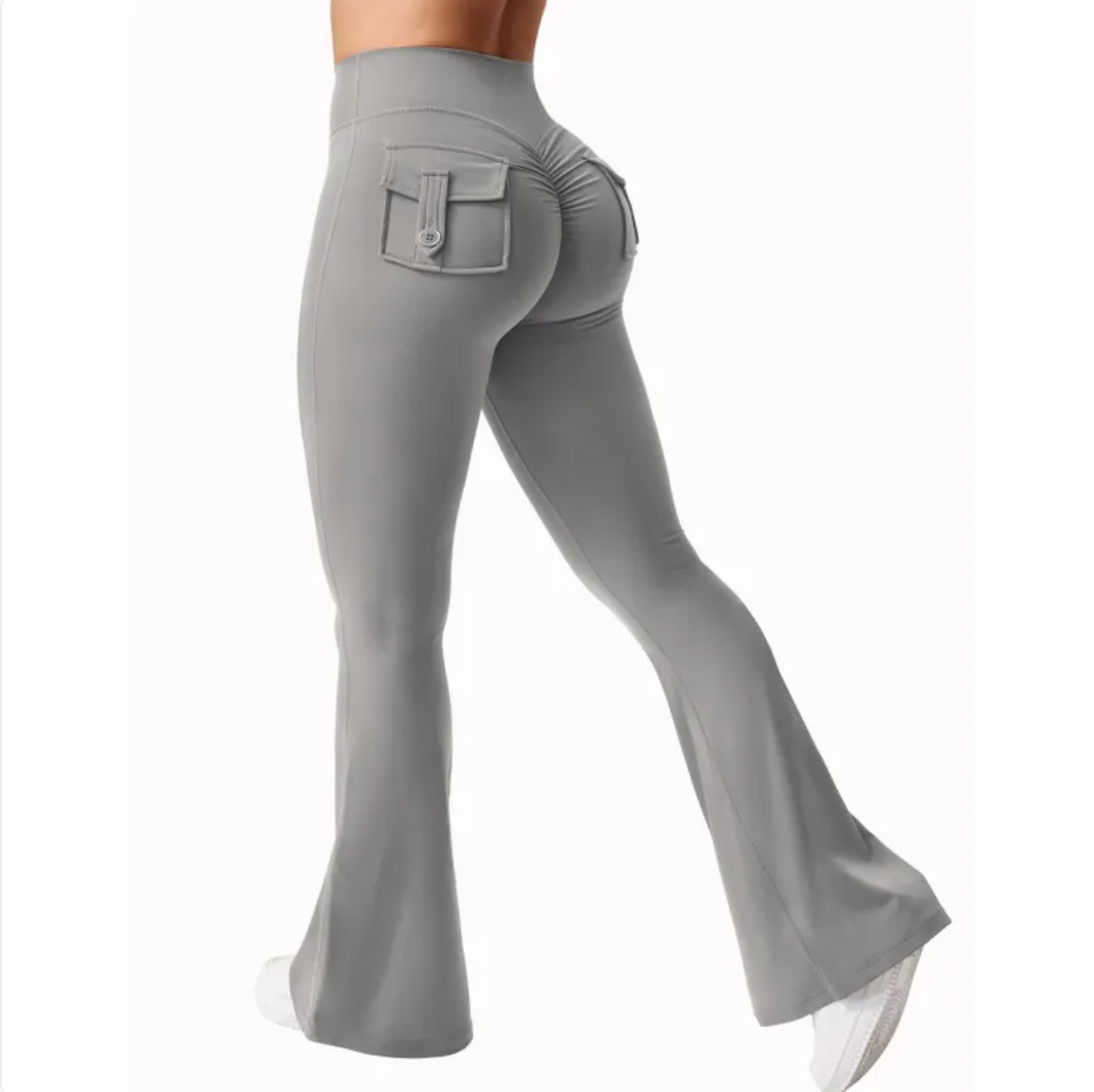 Chic High-Rise Cargo Sweatpants