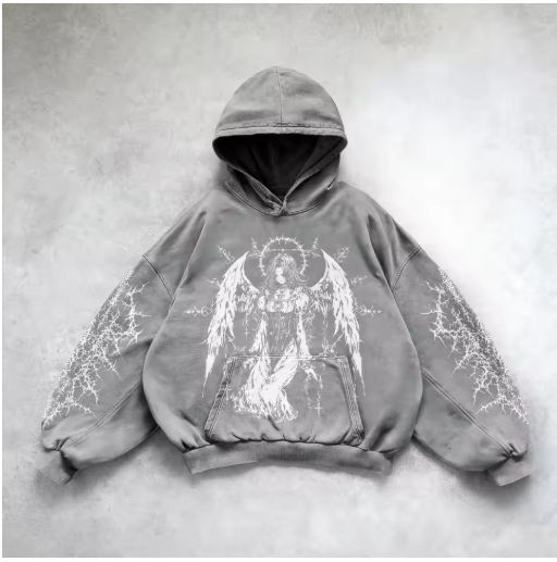 City Pulse Y2K Hooded Sweatshirt