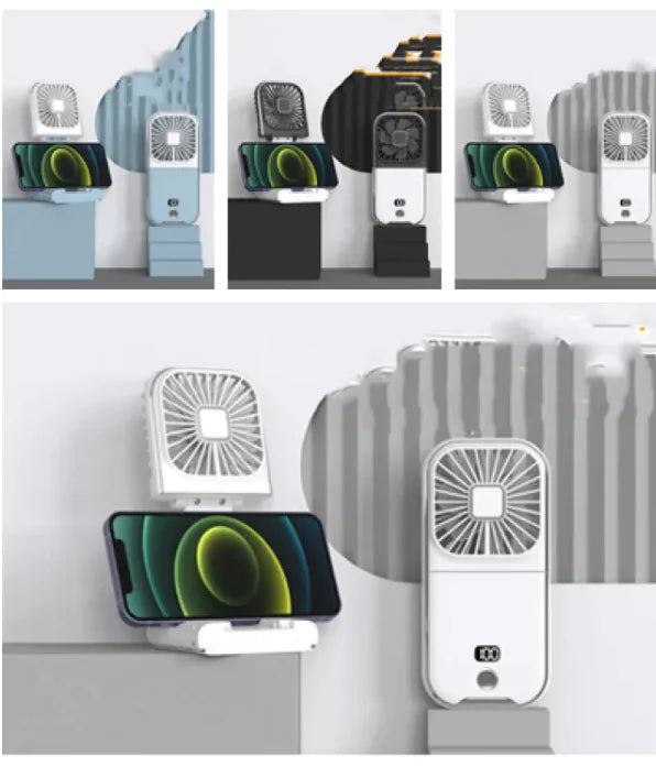 Compact Dual-Mode Cooling Fan, USB Charged