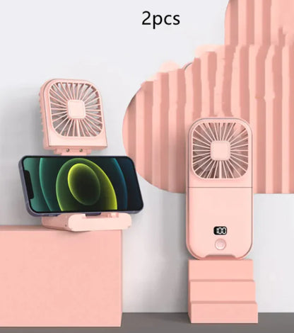 Compact Dual-Mode Cooling Fan, USB Charged