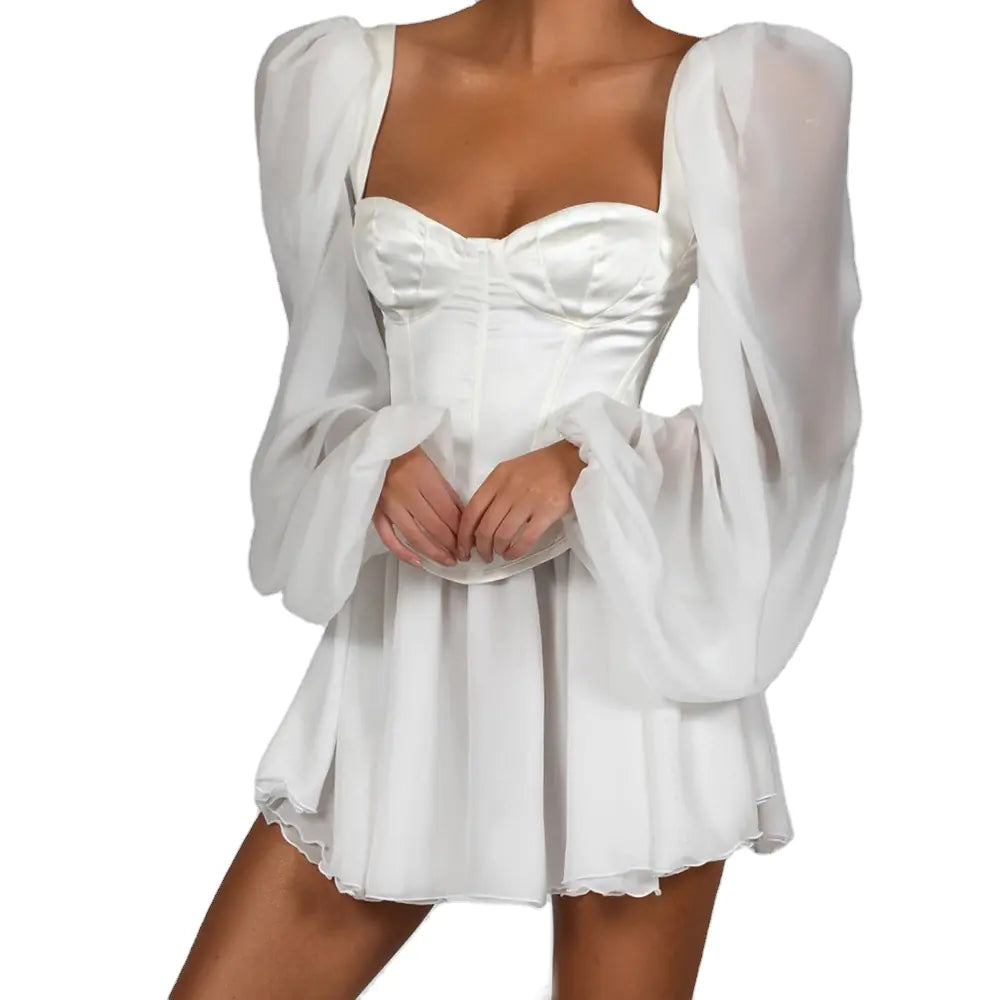 Elegant Chiffon Lotus Dress