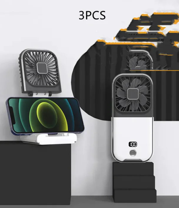 Compact Dual-Mode Cooling Fan, USB Charged