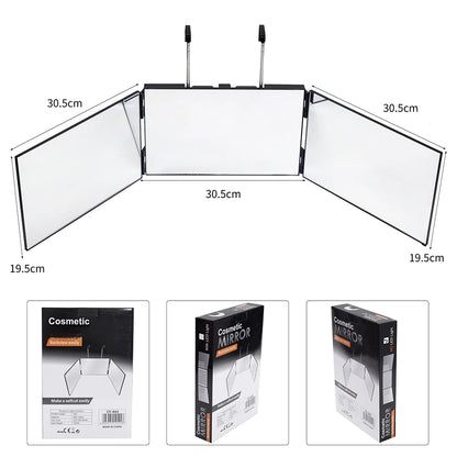 Tri-Fold LED Glam Mirror