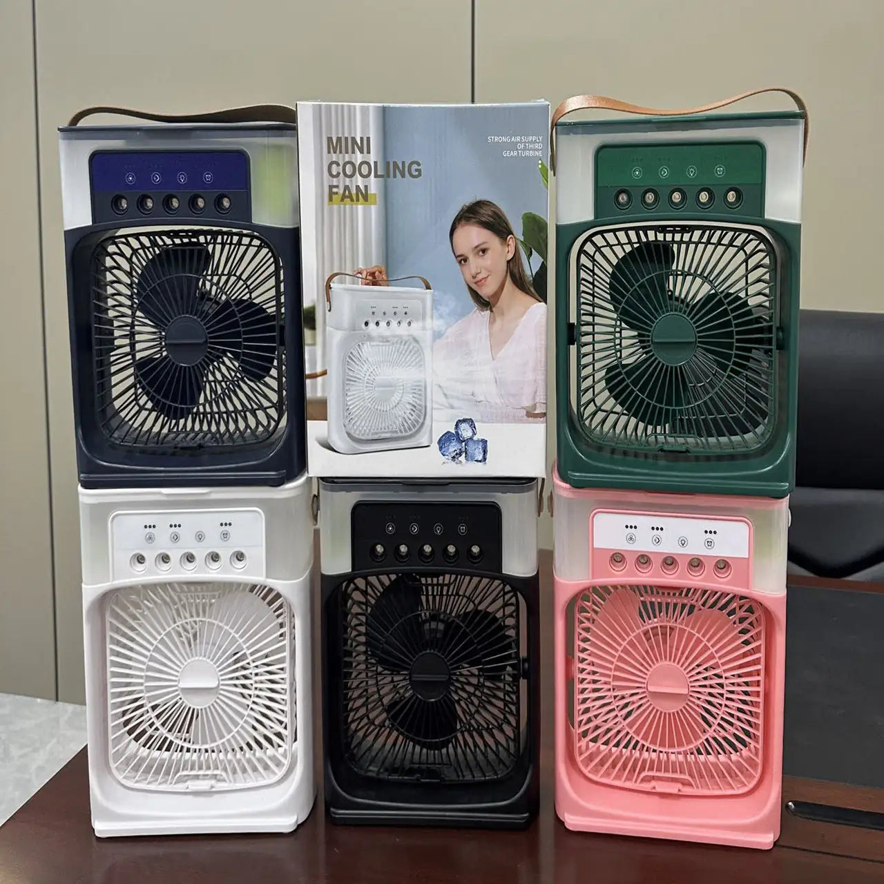3-in-1 Compact Air Cooler - Mini AC, Humidifier &amp; LED Lights