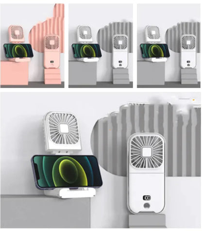 Compact Dual-Mode Cooling Fan, USB Charged