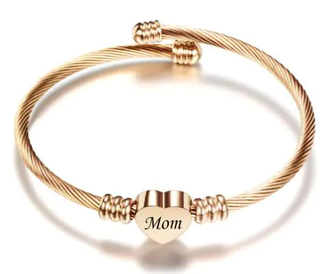 Elegant Stainless Steel Love Bracelet for Mom