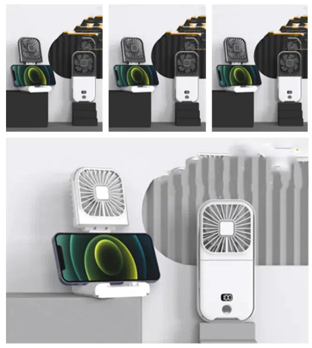 Compact Dual-Mode Cooling Fan, USB Charged