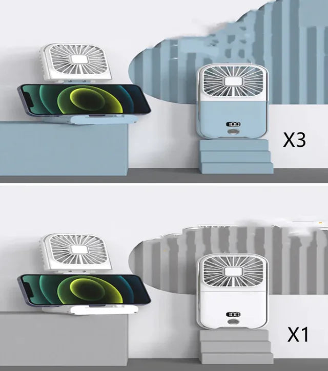 Compact Dual-Mode Cooling Fan, USB Charged