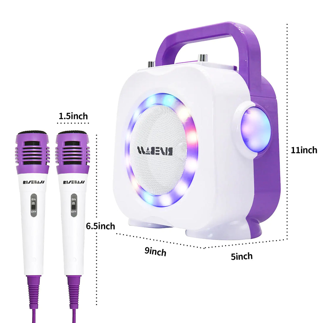 Kids’ Portable Karaoke Dual Mic Bluetooth Machine
