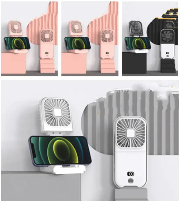 Compact Dual-Mode Cooling Fan, USB Charged