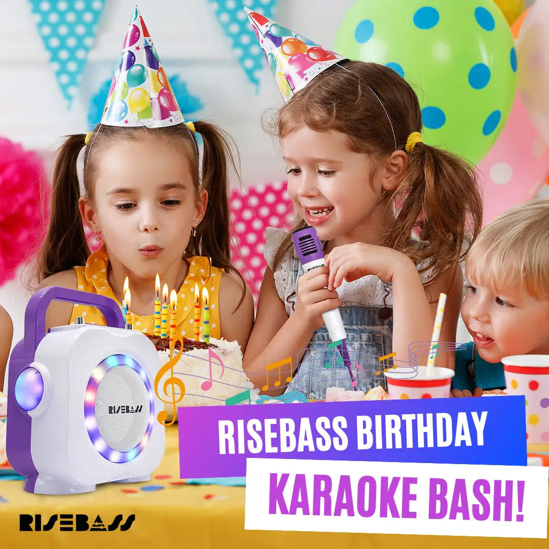 Kids’ Portable Karaoke Dual Mic Bluetooth Machine