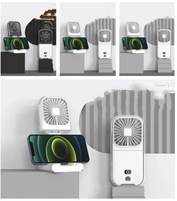 Compact Dual-Mode Cooling Fan, USB Charged