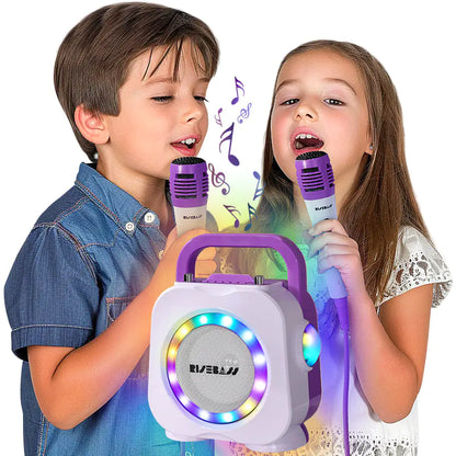 Kids’ Portable Karaoke Dual Mic Bluetooth Machine