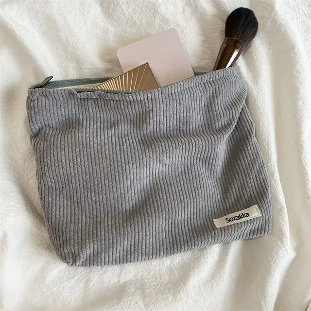 Chic Corduroy Cosmetic Case