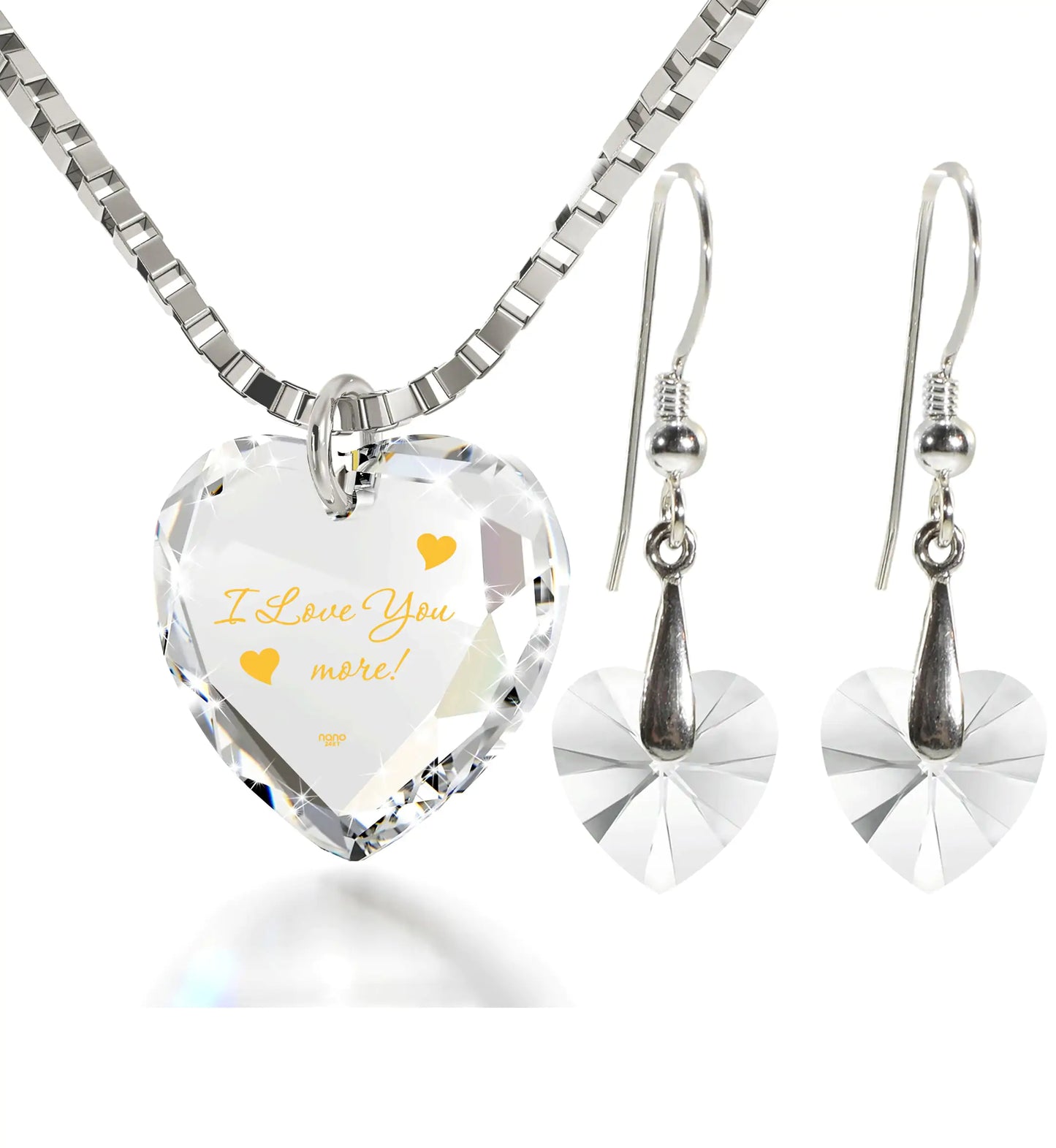 24k Gold Love More Heart Jewelry Set