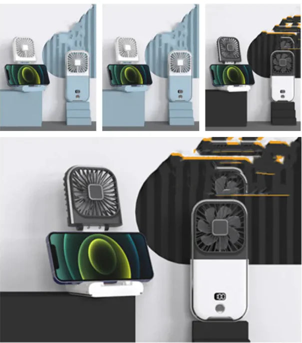 Compact Dual-Mode Cooling Fan, USB Charged