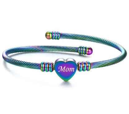 Elegant Stainless Steel Love Bracelet for Mom