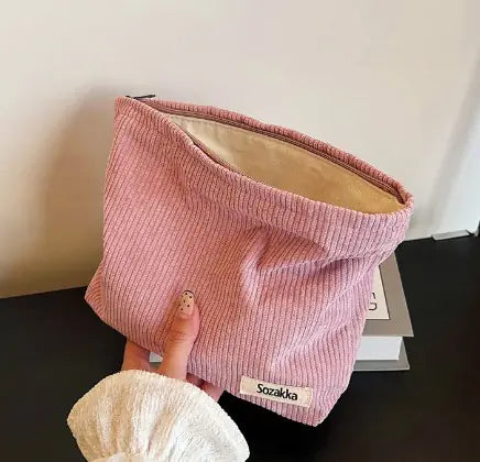 Chic Corduroy Cosmetic Case
