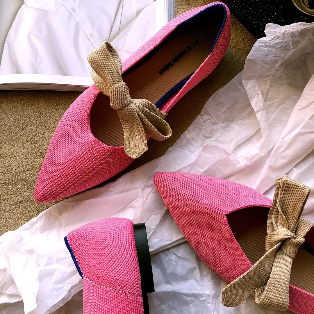 Chic Bow-Topped Boat Flats