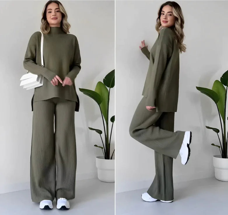 Chic Essentials Turtleneck &amp; Pants Outfit