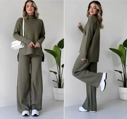 Chic Essentials Turtleneck &amp; Pants Outfit