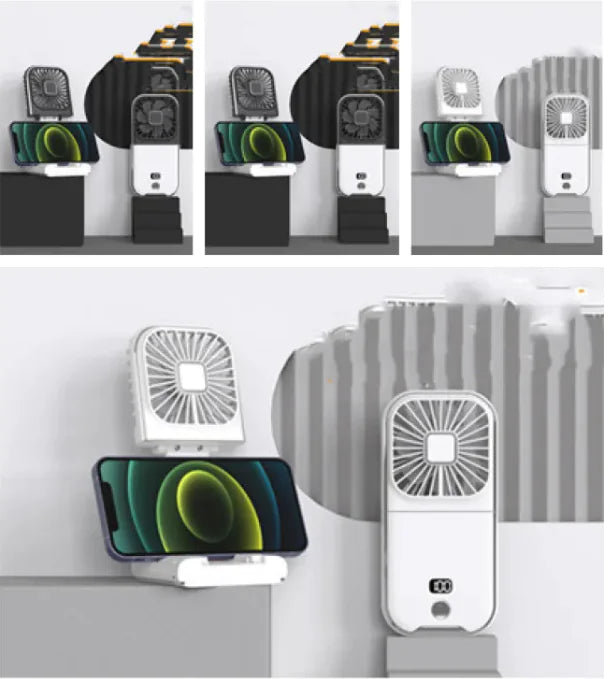 Compact Dual-Mode Cooling Fan, USB Charged