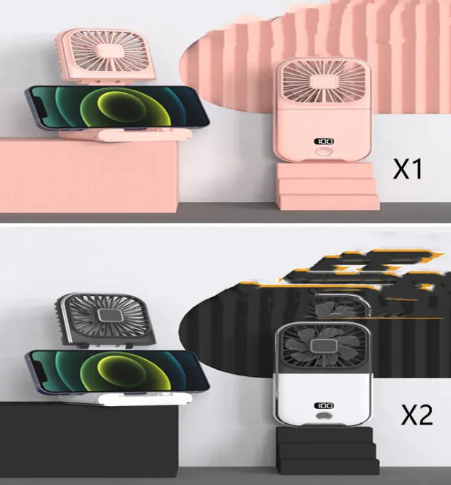 Compact Dual-Mode Cooling Fan, USB Charged