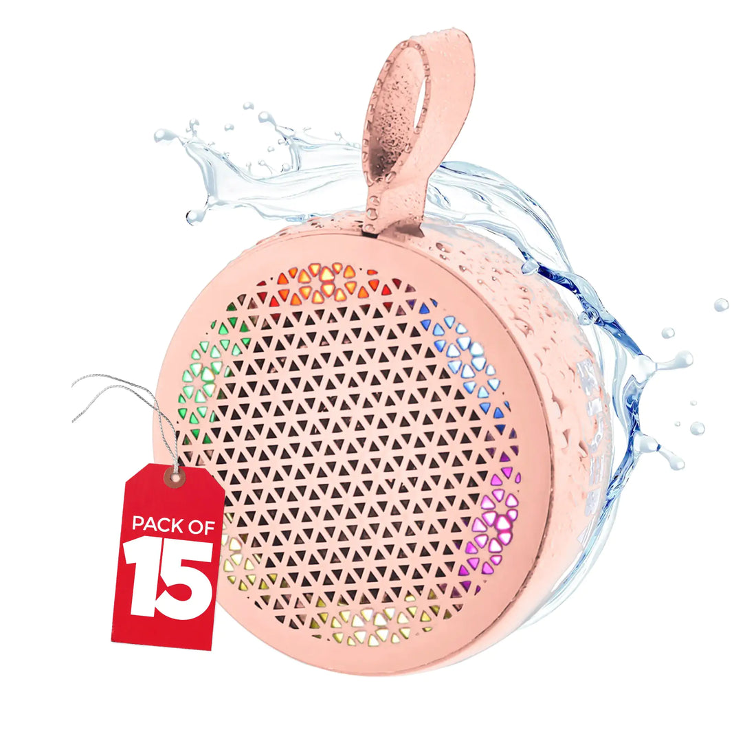 AQUABEAT Waterproof Bluetooth Shower Speaker with LED
