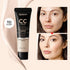 Quiyum CC Cream 30ml (Color Box) - Hydrating and Concealing displayed with before and after results on model.
