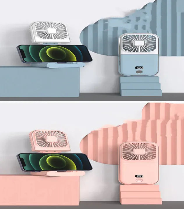 Compact Dual-Mode Cooling Fan, USB Charged