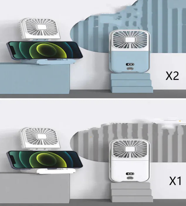 Compact Dual-Mode Cooling Fan, USB Charged