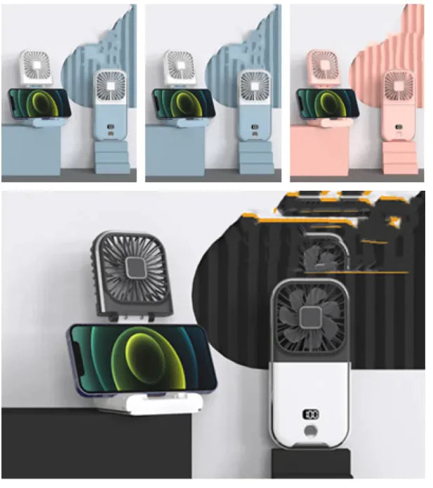 Compact Dual-Mode Cooling Fan, USB Charged