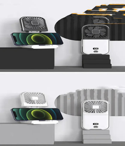 Compact Dual-Mode Cooling Fan, USB Charged