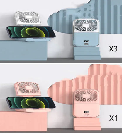Compact Dual-Mode Cooling Fan, USB Charged
