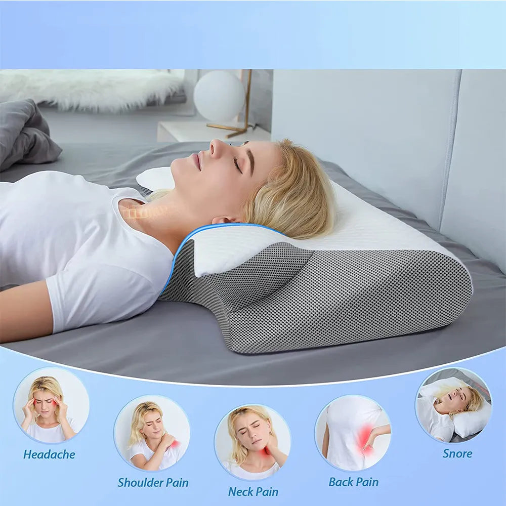 Ergonomic Memory Foam Pillow Breathable