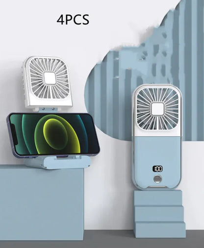 Compact Dual-Mode Cooling Fan, USB Charged