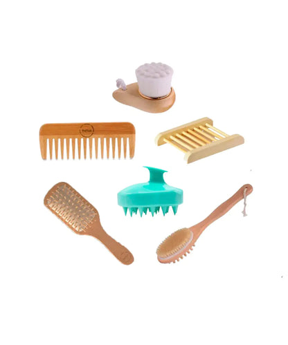 Eco-Friendly Bath Accessory Kit - 6 Pcs