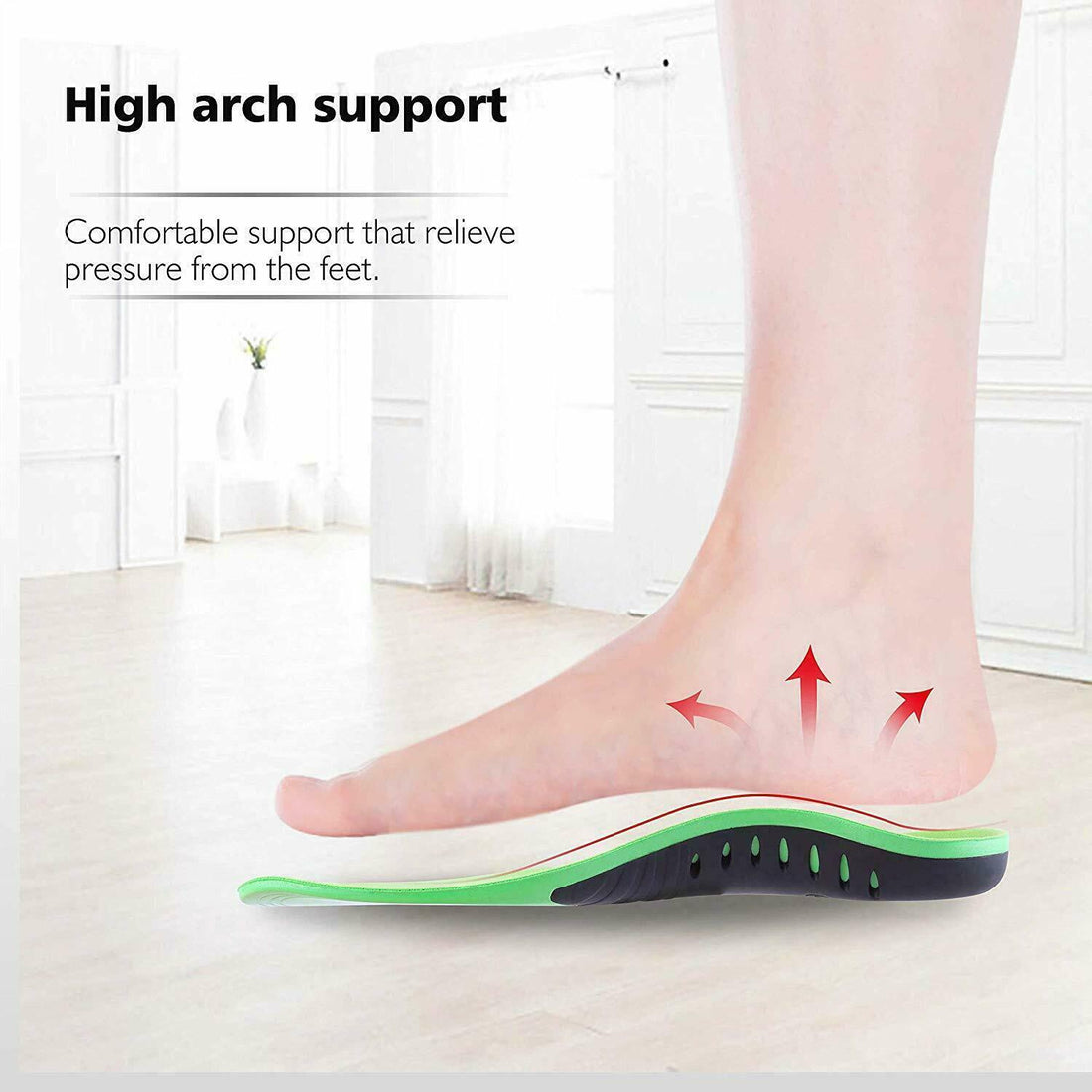Targeted arch support orthotic insoles