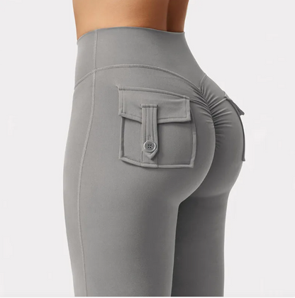 Chic High-Rise Cargo Sweatpants