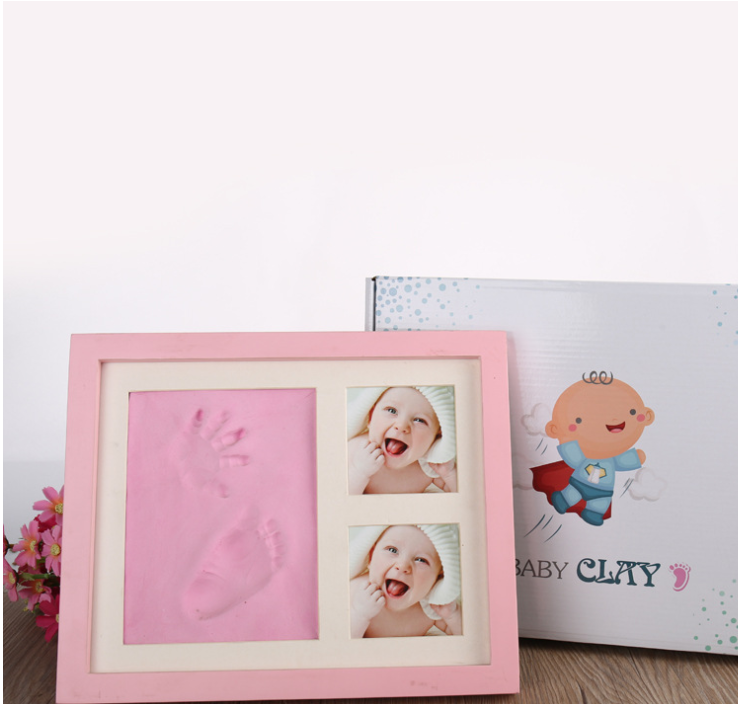 Tiny Touches: Baby Print Kit with Elegant Wood Frame - A Cherished Memory Maker!