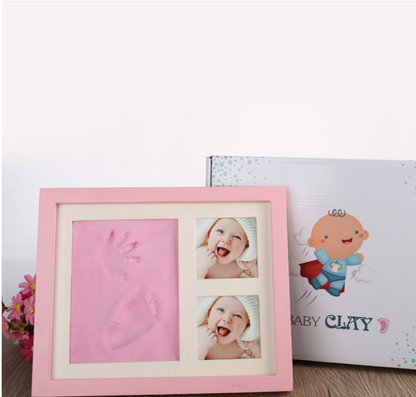 Tiny Touches: Baby Print Kit with Elegant Wood Frame - A Cherished Memory Maker!