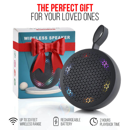 AQUABEAT Waterproof Bluetooth Shower Speaker with LED