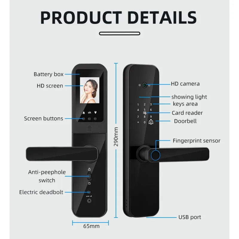 TimberView Smart Fingerprint &amp; Camera Lock