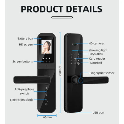 TimberView Smart Fingerprint &amp; Camera Lock